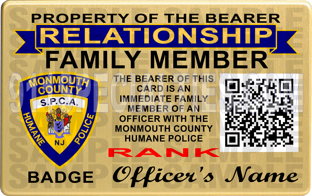 Police Gold Card Cards
